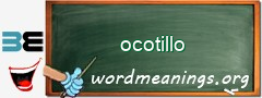 WordMeaning blackboard for ocotillo